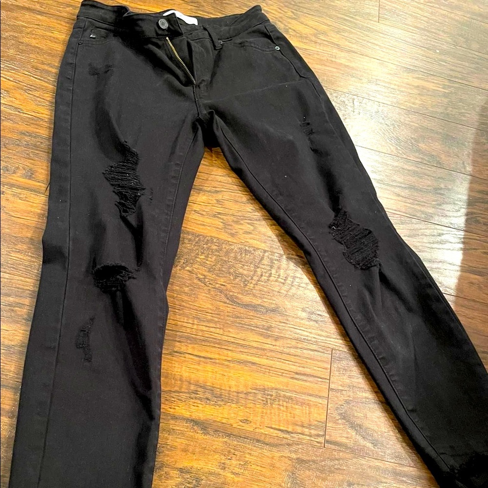KanCan Black Distressed Jeans